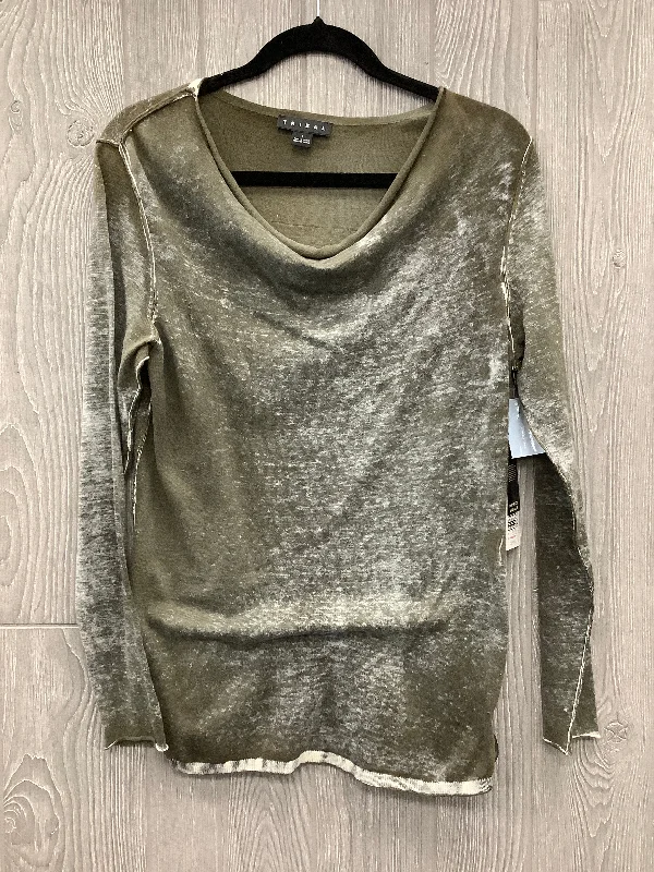 Timeless Comfort Top Long Sleeve By Tribal In Green, Size: S