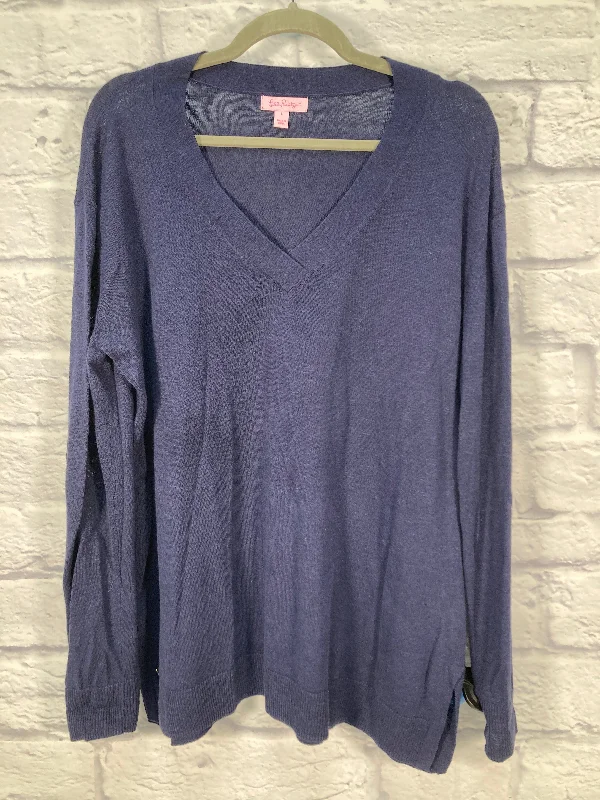 Soft Touch Top Long Sleeve By Lilly Pulitzer In Navy, Size: L