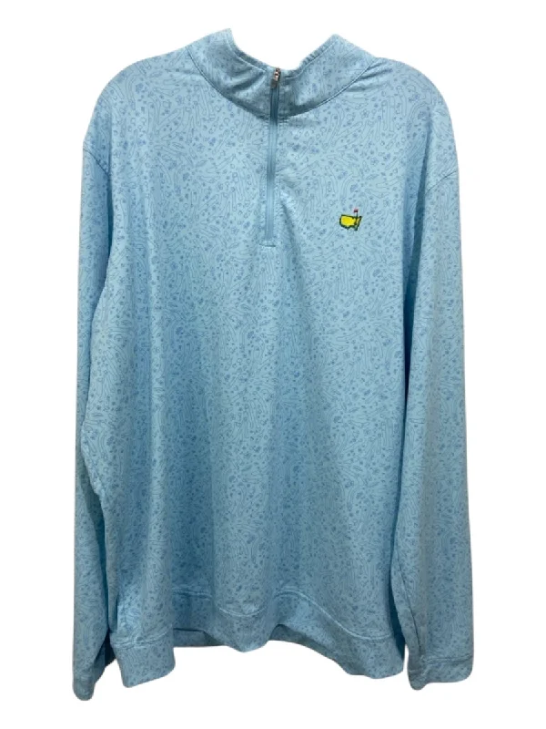 Comfortable And Versatile Peter Millar Size XXL Light blue Synthetic Abstract Men's Long Sleeve Shirt Comfortable And Versatile Peter Millar Size XXL Light blue Synthetic Abstract Men's Long Sleeve Shirt