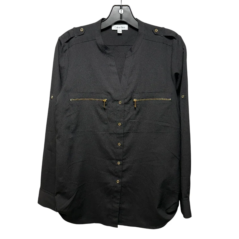 Effortless Outfits Top Long Sleeve By Calvin Klein In Black, Size: S