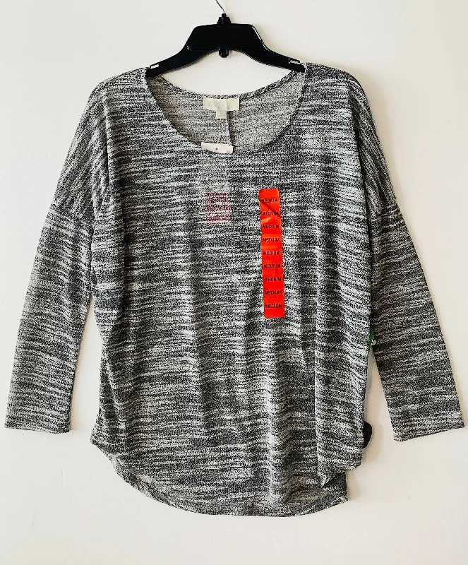 Minimal Comfort Top Long Sleeve By Olive And Oak In Grey, Size: M