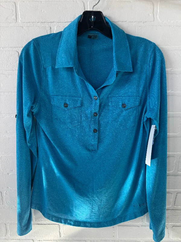 Cozy Layers Top Long Sleeve By Marmot In Blue, Size: S