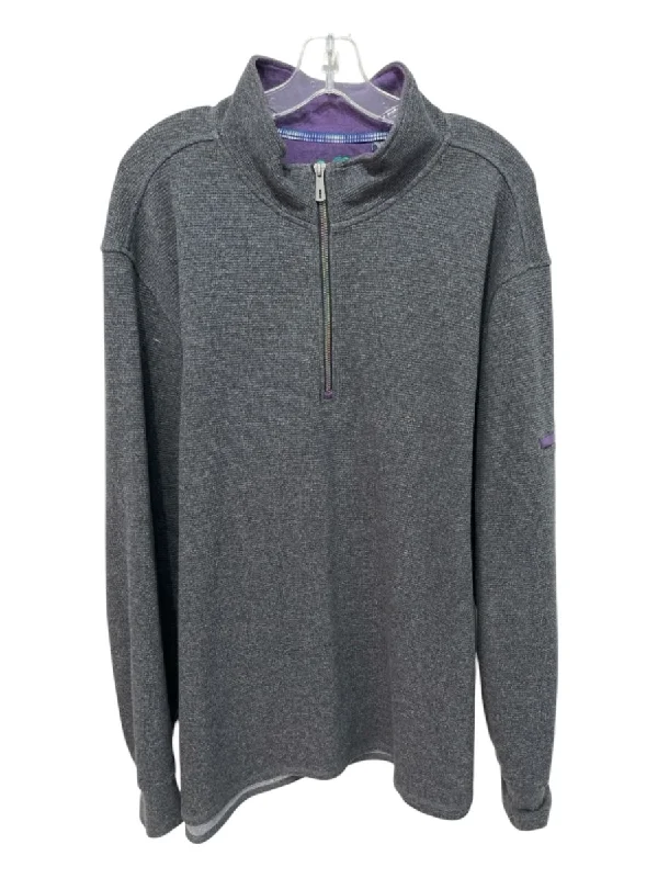 Classic Series Robert Graham Size 2XL Dark Gray Cotton Blend Solid Men's Long Sleeve Shirt Classic Series Robert Graham Size 2XL Dark Gray Cotton Blend Solid Men's Long Sleeve Shirt