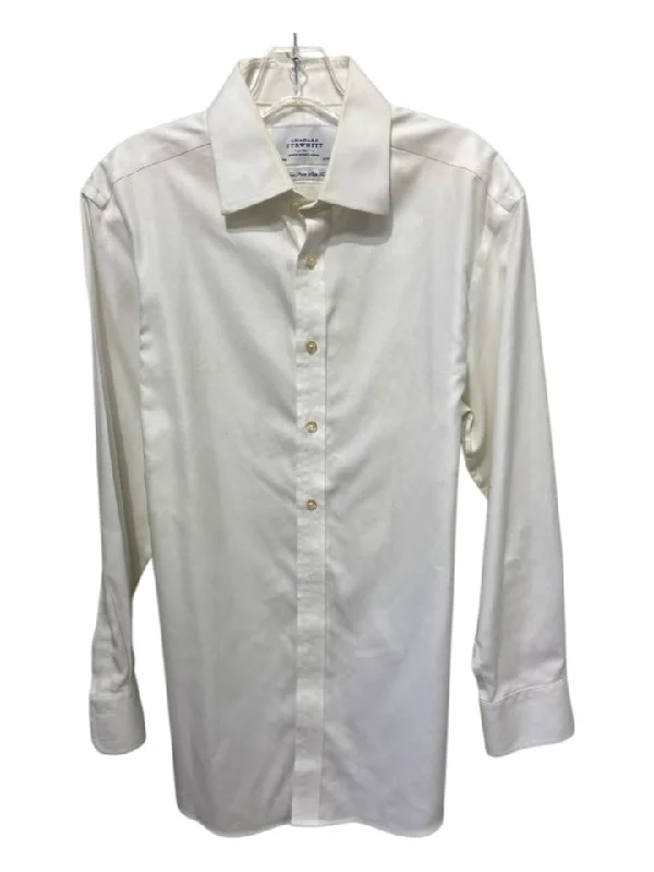 Relaxed Fashion Charles Tyrwhitt Size 15.5 White Cotton Solid Button Down Long Sleeve Shirt Relaxed Fashion Charles Tyrwhitt Size 15.5 White Cotton Solid Button Down Long Sleeve Shirt