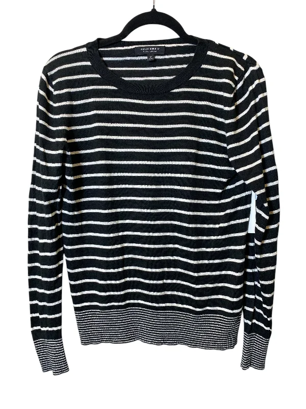 Layered Comfort Top Long Sleeve By Banana Republic In Striped Pattern, Size: M