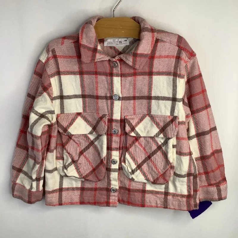 Lazy Home Size 5-6: Zara Light Red/Pink Plaid Flannel