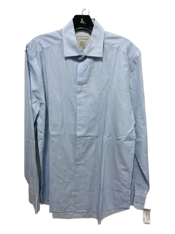 Weekend Comfort Etro Size 39 Light Blue & White Cotton Striped Button Down Long Sleeve Shirt Weekend Comfort Etro Size 39 Light Blue & White Cotton Striped Button Down Long Sleeve Shirt
