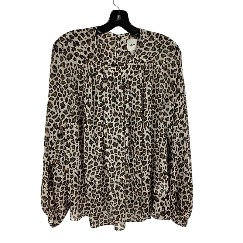 Everyday Comfort Top Long Sleeve By Maeve In Animal Print, Size: M