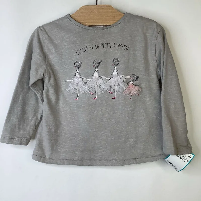 High-quality Styles Size 9-12m: Zara Light Grey Ballerinas Long Sleeve T