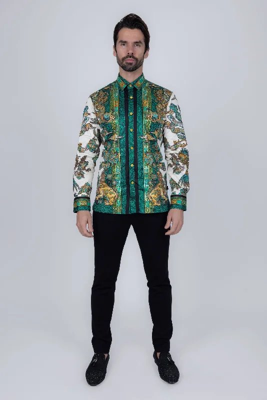 Simple And Comfortable Flitstitch Rhinestone Long Sleeve Shirt