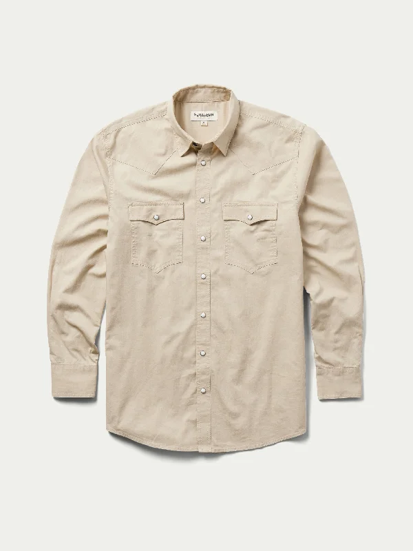 Sports Trend Slub Twill Shirt with Snaps
