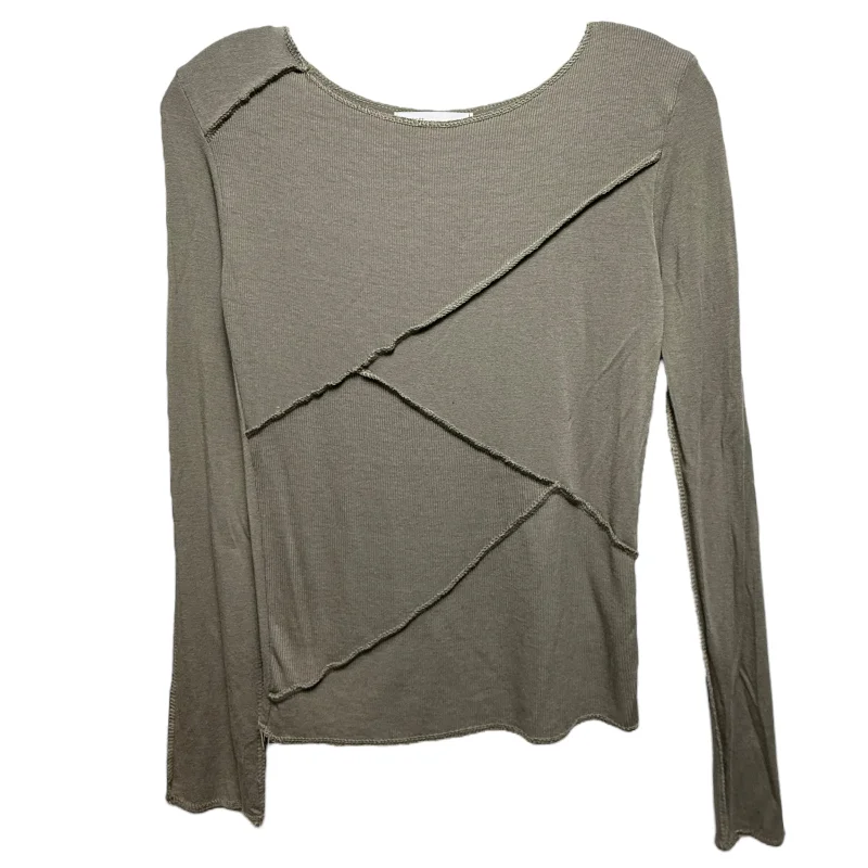 Simple Comfort Top Long Sleeve By Oak + Fort In Green, Size: S