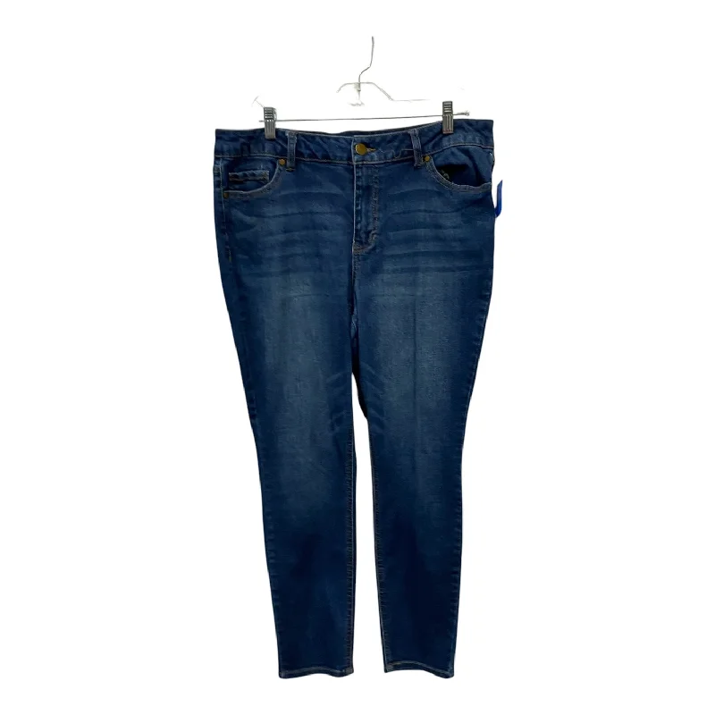 Fresh Comfort Jeans Skinny By D Jeans In Blue Denim, Size:16