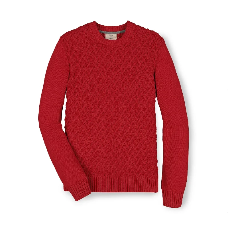 Easy-to-Wear Herringbone Cable Sweater