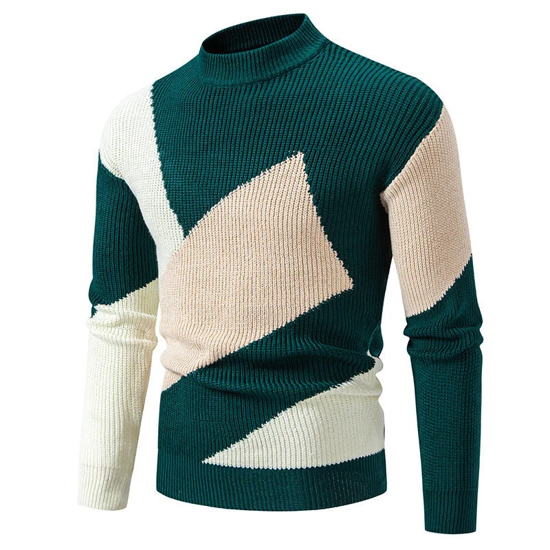 Stylish Comfort Sweater Men's Round Neck Multicolor Pullover Sweater