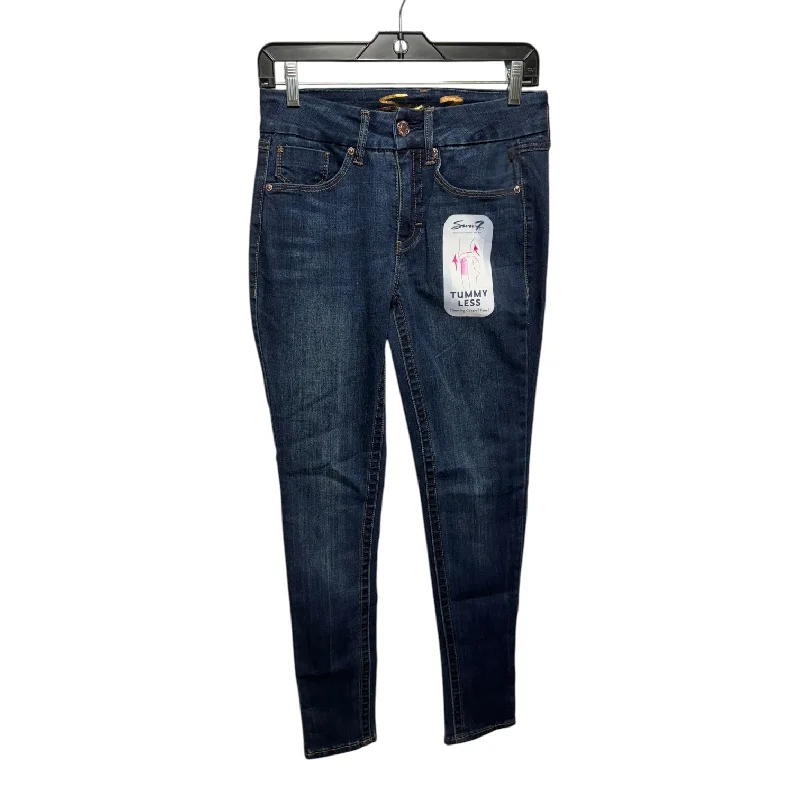 Comfortable Sweaters Jeans Skinny By Seven 7 In Blue Denim, Size: 2
