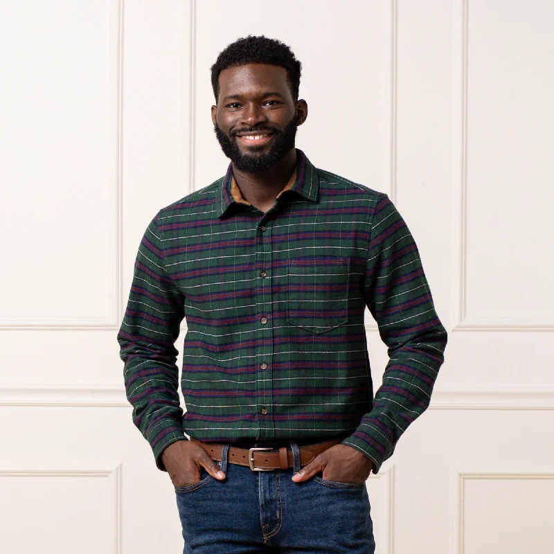 Fashion Must-have Organic Flannel Shirt with Suede