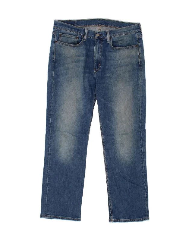 Cozy Fit Wear LEVI'S Mens 514 Straight Jeans W34 L30  Blue Cotton