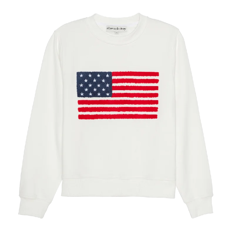 Tropical Style American Flag Sweatshirt