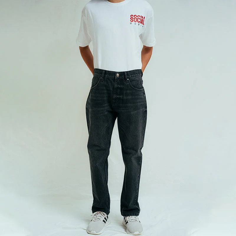 Free Design Straight fit jeans - black stone wash