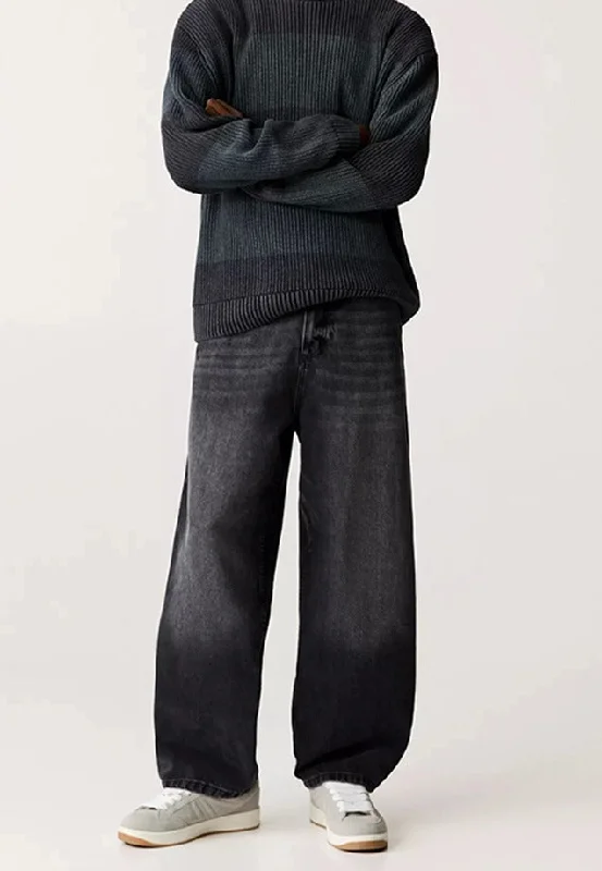 Goddess Style Loose Fit Baggy Jeans - Black