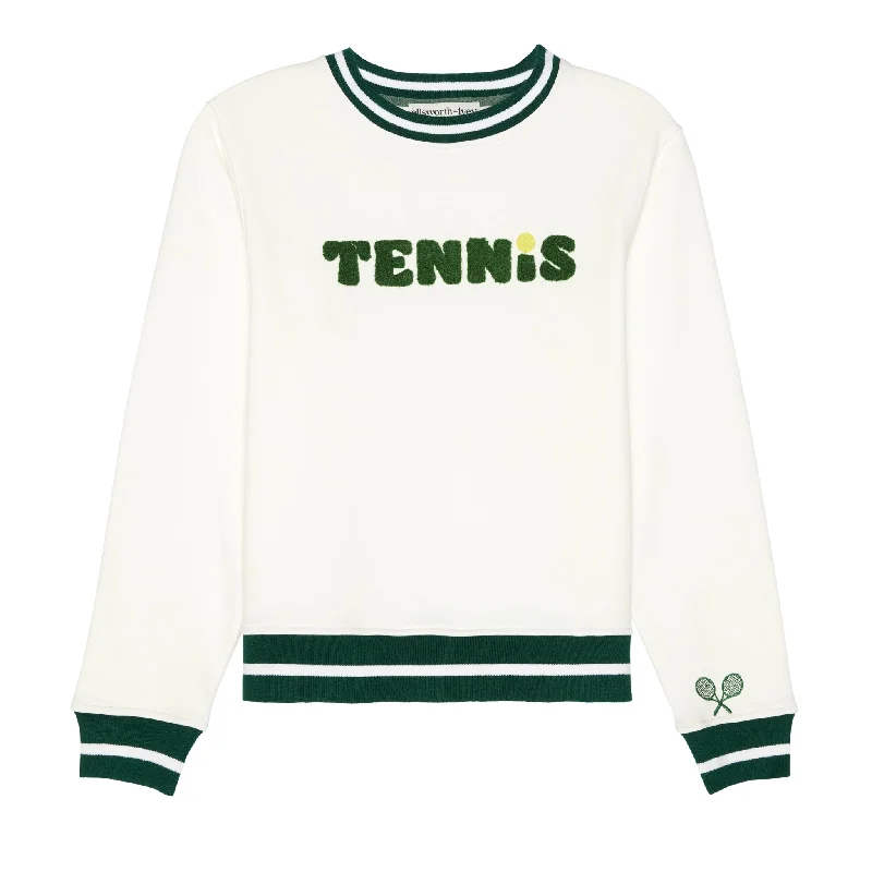 Comfortable Sweaters Tennis Sweatshirt in Cream