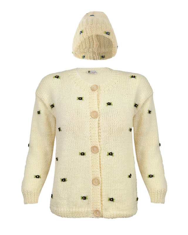 Celebrity Style Fanm Mon x Harling Ross Cardigan and Beanie in Muscari