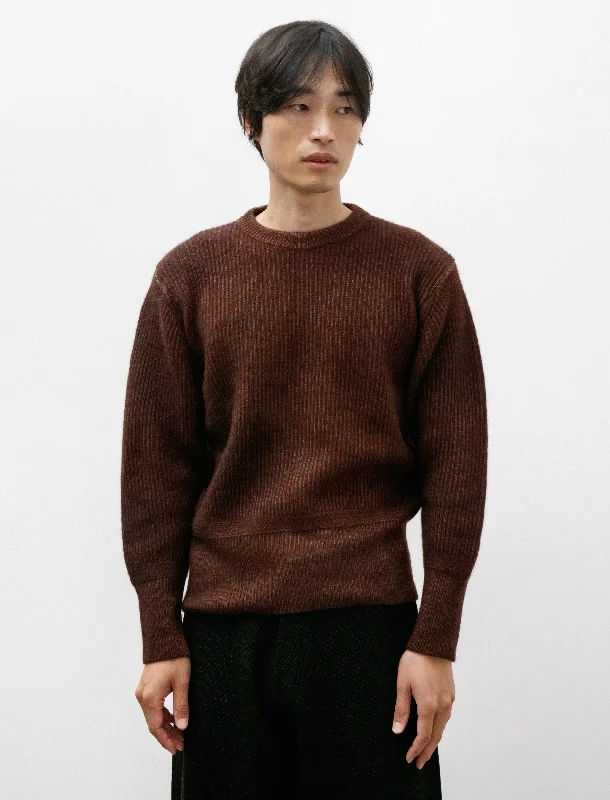 Body Design Lot 519 Athletic Crewneck Sweater Mix Brown