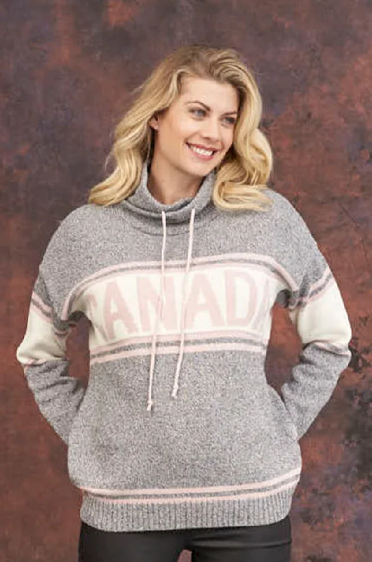 Fashionable In The Times Canadiana Eco Cotton High neck/Funnel Pullover Sweater