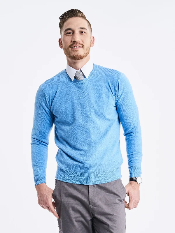 Versatile Wear Men's Porter Crewneck Sweater - Light Blue