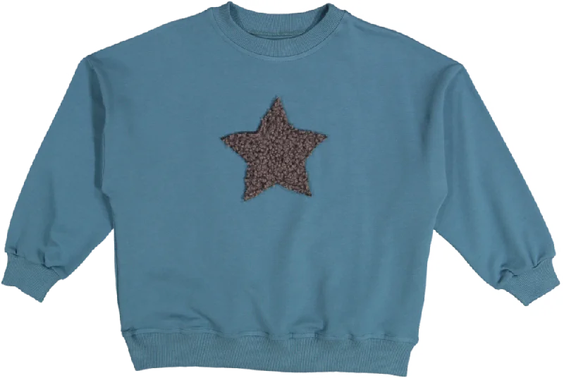 Comfortable Jackets M4B.5.1-CLASSIC BLOUSE-BLUE/BROWN STAR