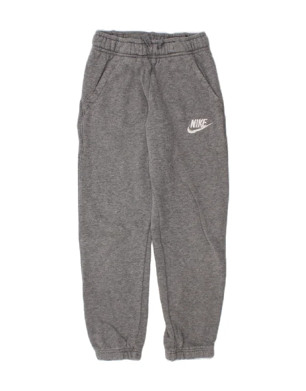 Cozy Knits NIKE Boys Tracksuit Trousers Joggers 6-7 Years  XS  Grey Cotton