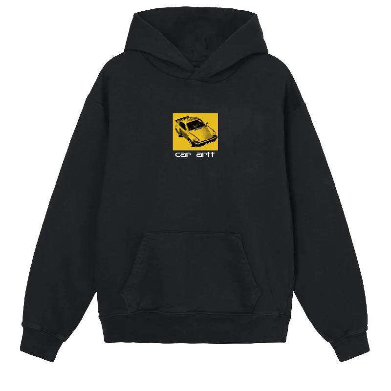 British Style Car artt Yellow Box Hoodie