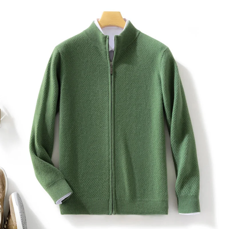 Comfortable Wear Medium Thick Warm Sweater Coat Stand Collar Knitted Bottoming Casual Woolen Type