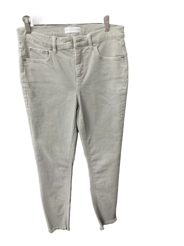 Cozy Outerwear Jeans Skinny By Loft In Green, Size: 4