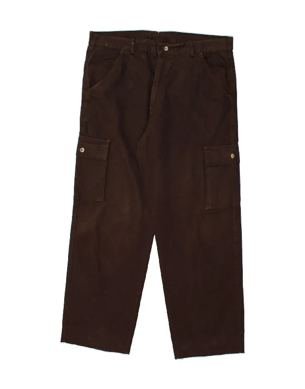 Comfortable Fashion VINTAGE Mens Stretch Straight Cargo Trousers IT 54 2XL W38 L30 Brown