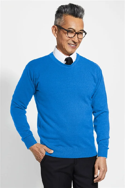 Easy Fashion Men's Porter Crewneck Sweater - Riviera Blue
