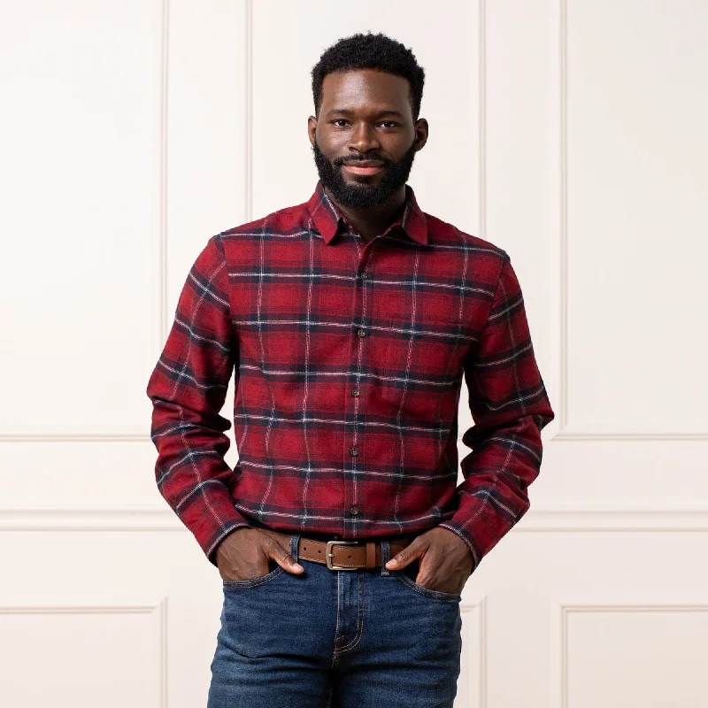 Soft Touch Brushed Flannel Button Down Shirt