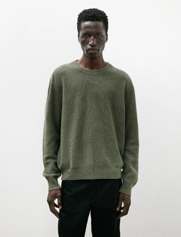 Cozy Footwear Crew Neck Jumper Light Moss