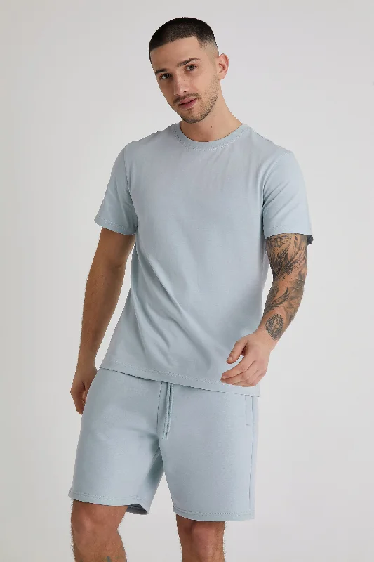 Cute Design Aston crew neck t-shirt in Cerulean