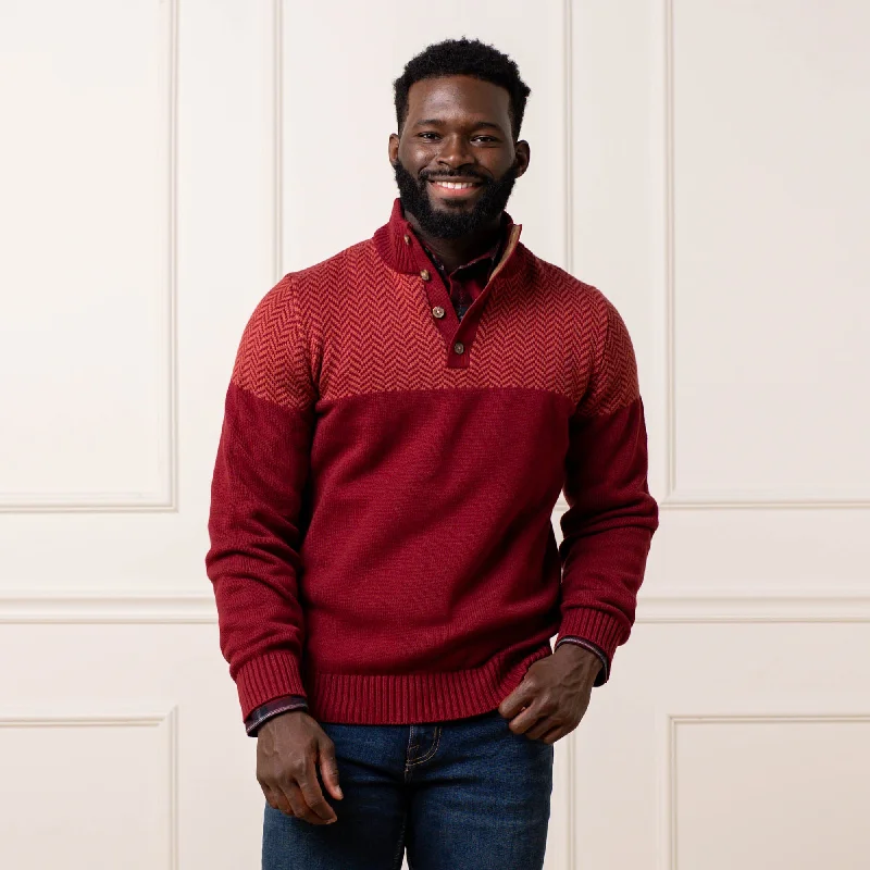 Energy Plan Organic Mock Neck Button Sweater