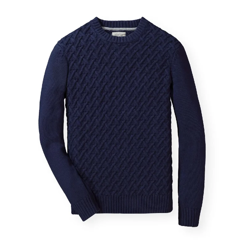 European Plan Herringbone Cable Sweater