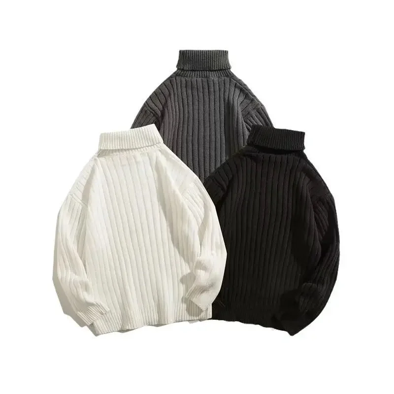 Breathable Design Handsome T-shirt Fake Two-piece Knitted Sweaters