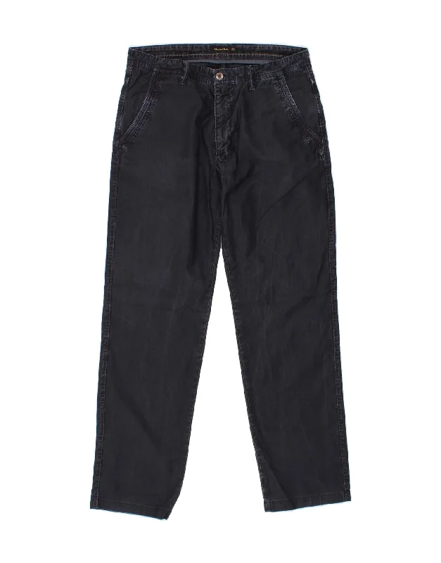 Relaxed Fit MASSIMO DUTTI Mens Straight Chino Trousers EU 42 Large W32 L30 Navy Blue