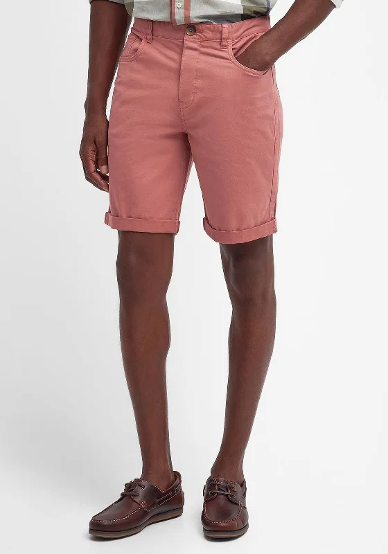 Summer Comfort Barbour Twill Shorts, Pink Clay