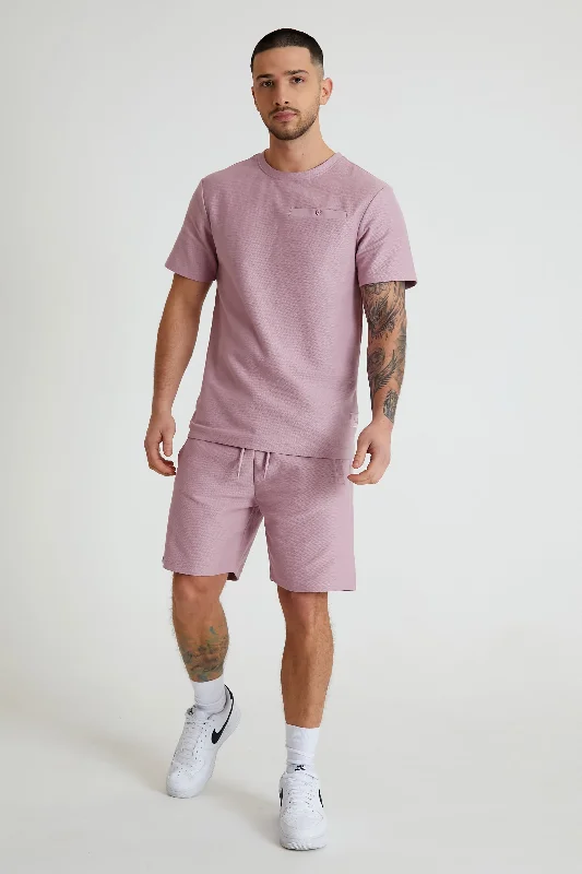 Unique Prints Edwin textured crew neck Mauve haze