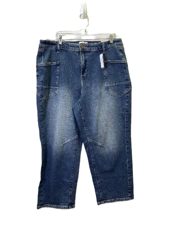 Trendy Dresses Jeans Straight By Lane Bryant In Blue Denim, Size: 16