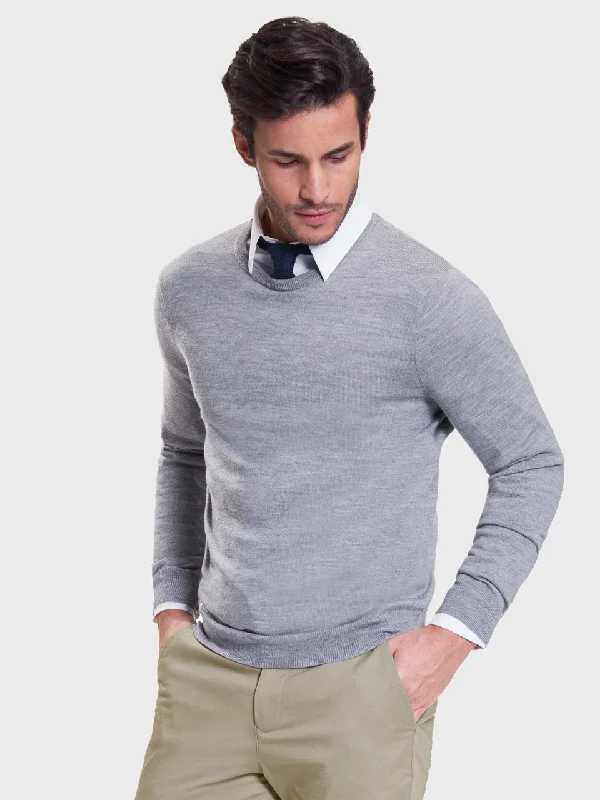 Cozy Look Men's Porter Crewneck Sweater - Heather Grey