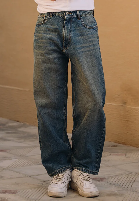 Fashion Must-have Baggy Fit Jeans - Tint Over Dyed