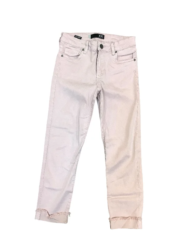 Comfort Fit Jeans Cropped By Kut In Pink, Size: 2